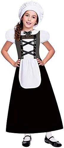 amscan Childs Girls Tudor Maid Fancy Dress Costume
