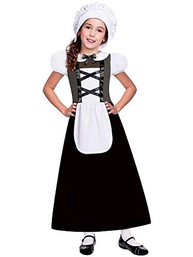 amscan Childs Girls Tudor Maid Fancy Dress Costume