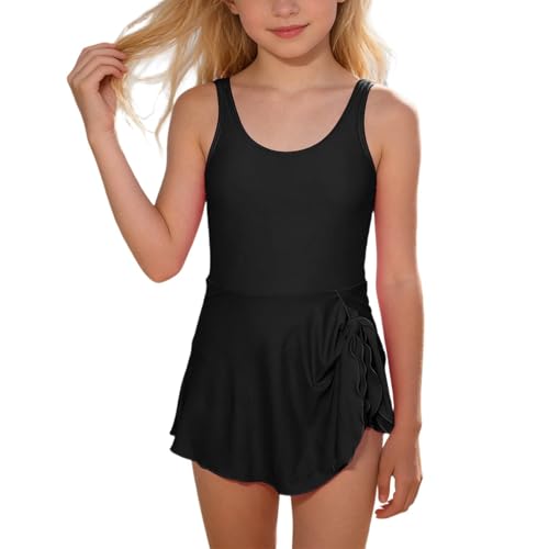 Maillot de bain tankini pour filles avec bretelles réglables style robe de plage