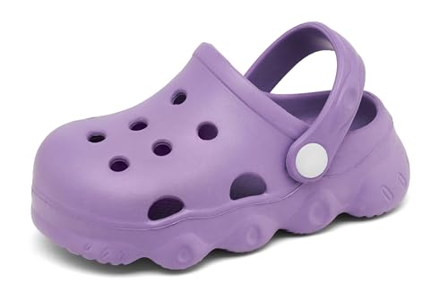 Image of INMINPIN Kids Cute Clogs Cartoon Garden Shoes Boys Girls Slides Slippers Indoor Outdoor Children Water Shower Beach Pool Sandals