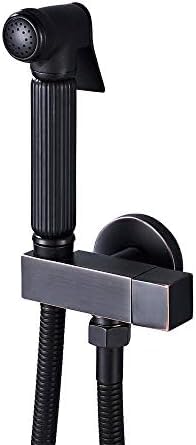 Grifo bidet de pared en bronce negro, grifería de latón noble para baños modernos
