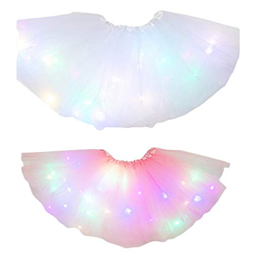 Junsyuffk Kids Baby Girls Tutu Skirt Led Light Up Pettiskirt Ballet Skirt Fashion Cute Skirt #TOP6