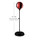 predolo Kids Punching Bag with Stand Speed Bag Easy to Assemble Detachable Sport Toy Boxing Ball for Developing Coordination, Black and Red