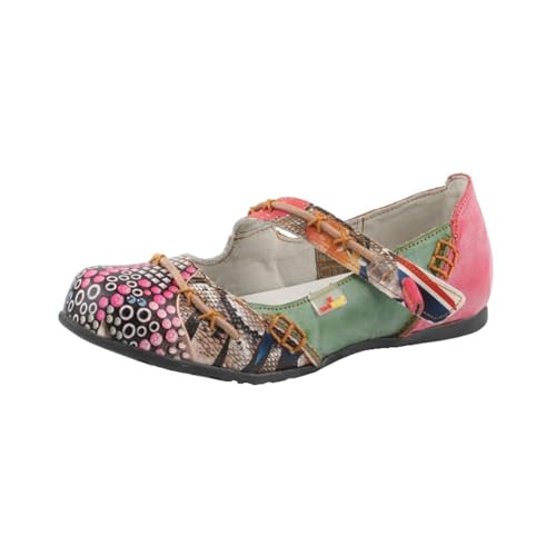 TMA EYES Multicolor Stitching Flat Soft Sole Unique Walking Style Women Shoes