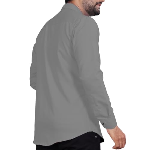 Image of Univibe Men's Slim Fit Full Sleeve Spread Collar Cotton Blend Shirt for Men and Boys