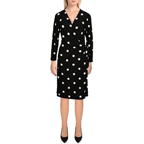 Anne Klein Polka Dot Knee Wrap Dress Cover