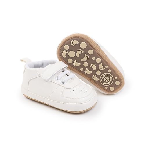 Image of Clowora Unsex Baby Shoes Boys Girls Infant Sneakers Non-Slip Soft Rubber Sole Toddler Crib First Walker Lightweight Shoes
