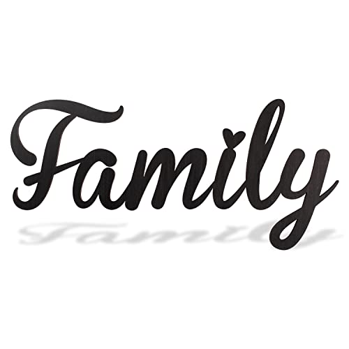 ADDMES Wooden Home wall decoration signs Pantry Kitchen Sign Laundry Bathroom Sweet Dreams Sign Decor for kitchen bedroom pantry bathroom (Family)