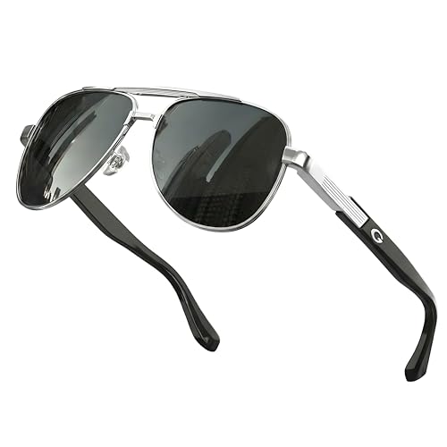 Image of grinderPUNCH Polarized Aviator Sunglasses Men Women Retro Vintage Square Pilot Sun Glasses UV400 Protection