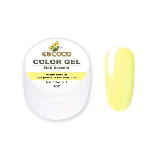 5ml nail UV Gel soak off UV LED Nail Art Pure Color Gel paint color UV gel polish (GD-CG-5ml-107)-image-49