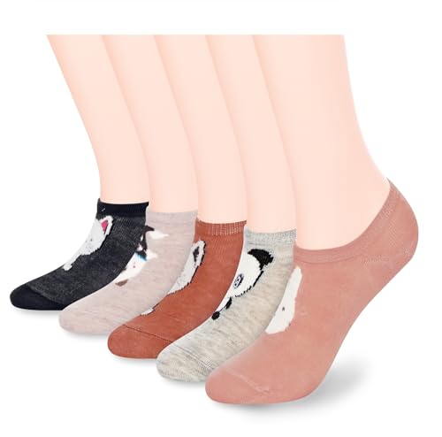 Image of Violet Mist Women's No Show Socks - Low Cut, Invisible, Non Slip Footies - Flat Boat Socks