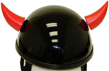 Red Stick on Motorcycle Helmet Horns (2 horns included)