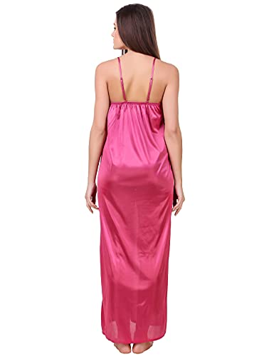 Image of Fasense Women's Satin Maxi Casual Nightgown