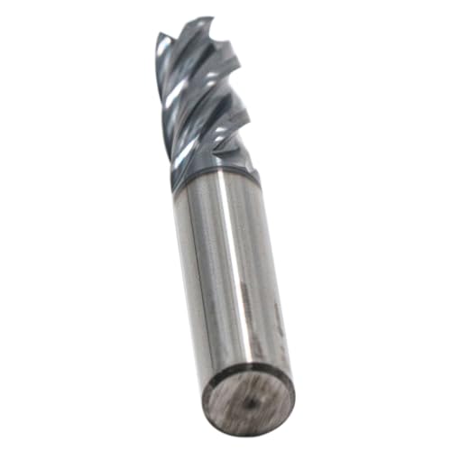 Image of High Performance Solid Carbide End Mill - AlTiN Coated, HRC55, Variable Helix- .020 inch Corner Radius, 4 Flute, 3 /8 inch Cutting Diameter, 3 /8 inch Shank Diameter, 1 inch Length of Cut, 2-1 /2 inch Overall Length