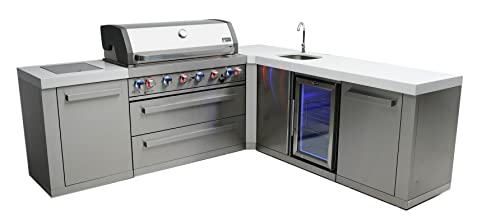 Mont Alpi Premium 94"W x 88"D L-shaped Stainless Steel Modular