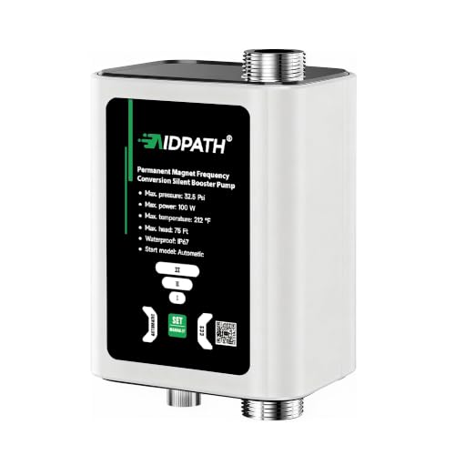 AIDPATH Automatic Water Pressure Booster Pump, MAX 100Watts, 32PSI, 480GPH