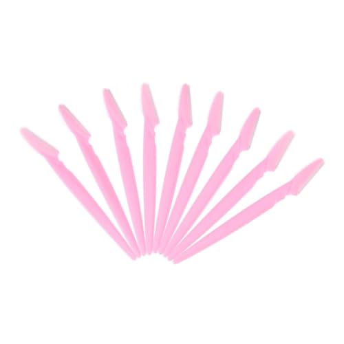 Cuchillas faciales de acero inoxidable rosa, perfiladoras de cejas de alta precisión