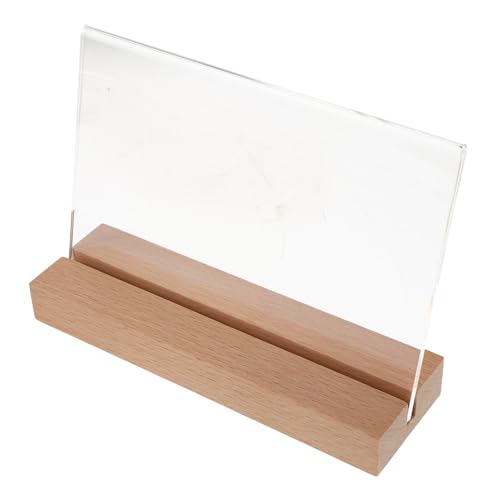 Porte-affiche en acrylique et hêtre Tofficu | Lot de 5 supports de menu pour table