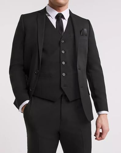 TERNO SLIM MASCULINO (BR, Numérico, 44, Regular, Regular, PRETO)