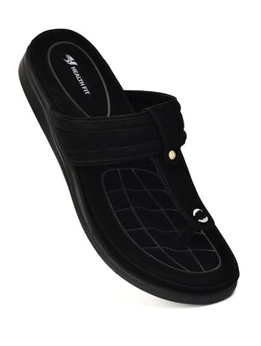 Image of HEALTH FIT EXTRA SOFT Women's Comfortable Memory Foam Doctor Slippers /Flip-Flops|Fashionable Casual & Stylish|Lightweight & Breathable|Outdoor Synthetic Casual Chappals Sandals Ladies & Girls HF28