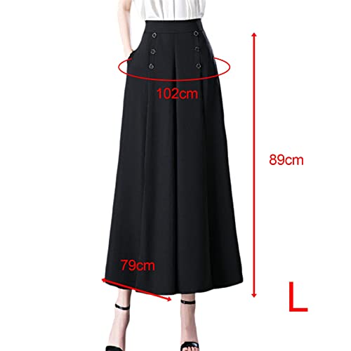 Women's Wide Leg Palazzo Pants with Pockets Light Weight Loose Comfortable Casual Trousers Pants2