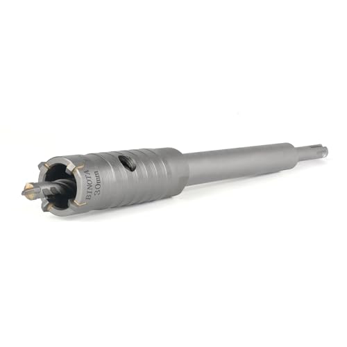 Image of BINOTA 30 mm (1-3 /16 inch) Concrete Hole Saw with SDS-Plus Shank | Tungsten carbide drill bit; SDS-Plus shank (220 mm); Cross-type center drill; Dry drilling for concrete /brick /stone /masonry