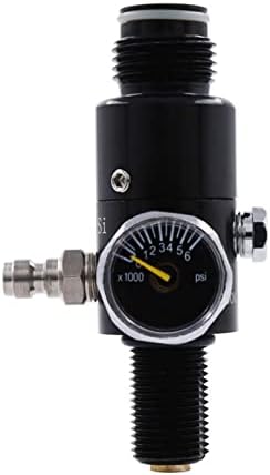 TUXING 4500PSI Paintball Air Tank Regulator & Valve Guage, Durable Aluminum Paintball Regulator,for Industrial(Inlet 4500psi, Outlet 2200psi),5/8-18UNF