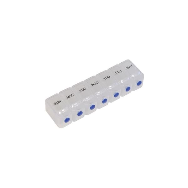 Aidapt VM930AB Deluxe Pillenspender mit Druckknopf für eine Woche