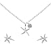 Produktbild Set Anhänger und Ohrstecker Seestern mit Kette 45 + 5 cm | 925 Sterling Silber rhodiniert | Swarovski Element | mit Geschenkbox