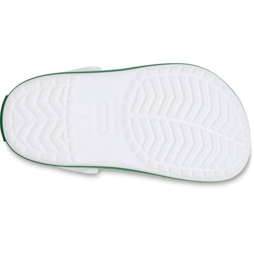 Image of Crocs Unisex Kid's Crocband Clog T, White Green Ivy, 4 /5 us Toddler