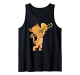Jazz Musik Katze Posaune Musik Männer Big Band Posaune Tank Top