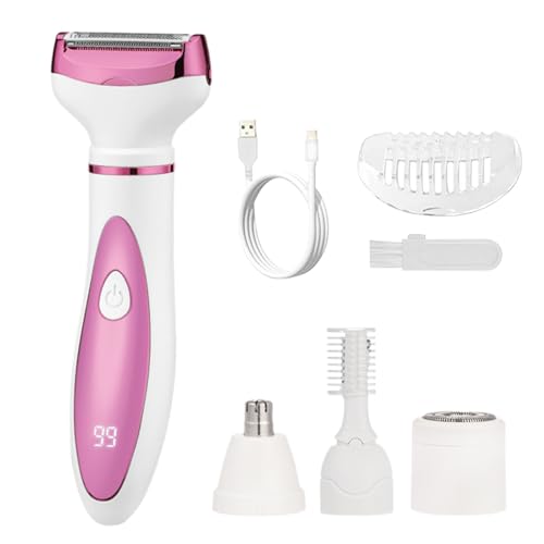 Niesel Dispositivo de depilación, cabezal extraíble y recargable – Dispositivo de depilación delicado para mujeres | para piernas, cuerpo, casa, baño, dormitorio, de viaje, hotel y uso exterior