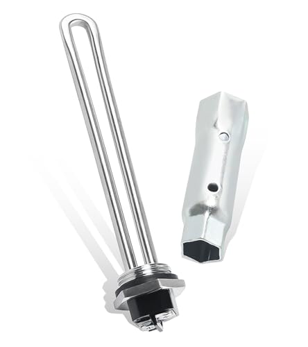 Image of 520900 RV Electric Hot Water Heater Element with Wrench Socket Replacement for Suburban RV SW Series & Atwood 6-10 Gallon SW4DE SW6DE SW6DEL SW10 SW10DE SW10PE SW12DE SW12DEL Models