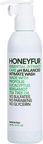 HONEYFUR pH Balanced Natural Feminine Wash For Sensitive Skin – Sulfates & Paraben Free – Soothing, Refreshing, Calms Irritation – 200 ML / 6.7 FL OZ