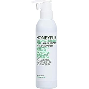 HONEYFUR pH Balanced Natural Feminine Wash For Sensitive Skin – Sulfates & Paraben Free – Soothing, Refreshing, Calms Irritation – 200 ML / 6.7 FL OZ