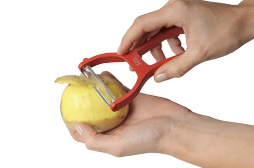 Foto von Silit 2in1 Sparschäler 14 cm, Gemüseschäler mit Julienne-Schneider, Edelstahl mattiert, Kunststoff, spülmaschinengeeignet, platzsparend