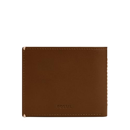 Image of Fossil Men's Wallet, Westover Leather Bifold Flip ID Wallet for Men, Brown