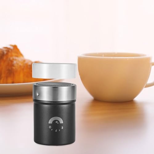 Tamis à farine avec couvercle noir et shaker à chocolat multi-usage