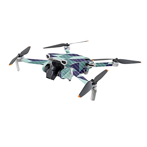 Image of MightySkins Carbon Fiber Skin Compatible with DJI Mini 3 - Geo Tile | Protective, Durable Textured Carbon Fiber Finish | Easy to Apply | Made in The USA
