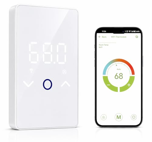 MAXKOSKO 1PC WiFi Smart Thermostat for Electric Floor Warming System with Touchscreen LED Display...
