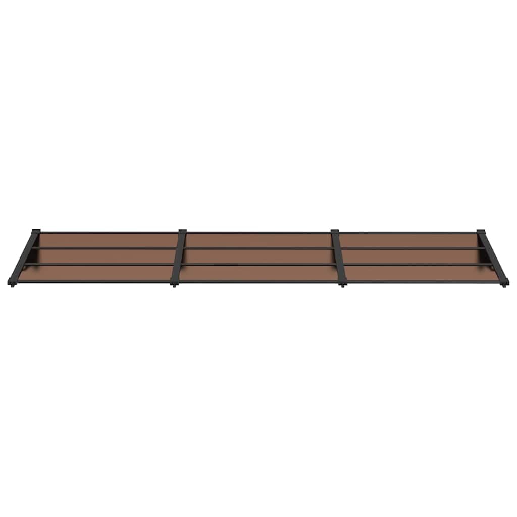 vidaXL Marquesina de Puerta policarbonato Negro 297,5x90 cm, marquesina de Puerta, pérgola de Puerta de Entrada, toldo de Puerta