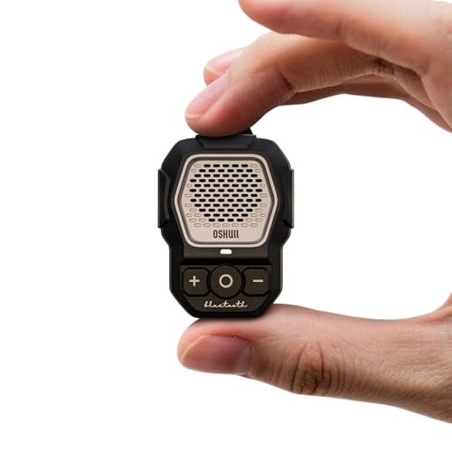 Image of MFish Wearable Bluetooth Speaker, Clip-On Mini Portable Speaker with Built-in Mic for Hands-Free Calls, IPX67 Water /Dust Resistant, Ultra-Lightweight, Playtime, 4X Strong Clip Silver