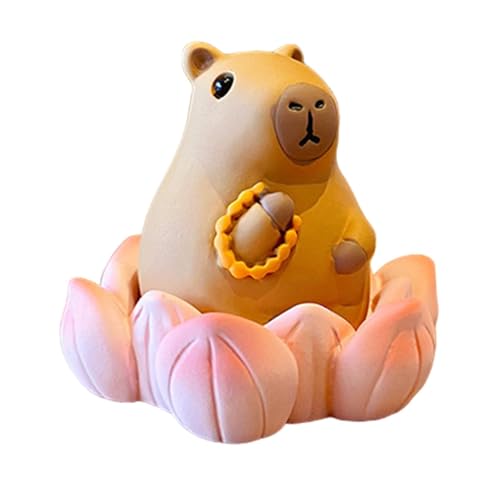 Escultura de Carpincho,Figuras de Resina de Carpincho | Escultura artística creativa de carpincho para decoración del hogar,Adorno de escritorio creativo, figura coleccionable para decoración de estan