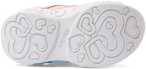 Skechers Girls Infinite Heart Lights-Eternal Shimmer Sneaker, Pink/Multi, 7 Toddler | Image 2