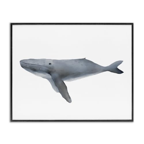 Marine Whale Casual Sea Life, 11 x 14 Inch Framed Giclée Print