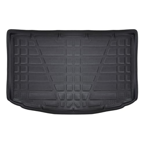 SCOUTT Tapis De Coffre sur Mesure pour Peugeot 206 3/5P. Berlina 1998-2012, Noir, Antidérapant, Bord Haut, Toutes Saisons