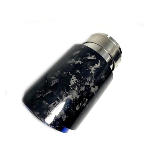 Silenciadores azules de acero inoxidable y carbono forjado brillante para tubo de escape universal 5