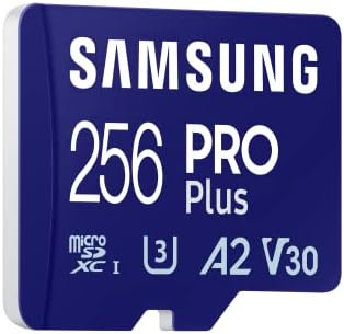 Samsung PRO Plus SD Card, 256 GB, UHS-I U3, Full HD & 4K UHD, Read Speed 180 MB/s, Write Speed 130 MB/s, Memory Card for Cameras and Drones, Includes USB Card Reader, MB-SD256SB/WW