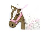 Applikation Pferd Pferdekopf gestickt Aufnäher Pony Fabelwesen Fantasie Fantasy Schultüte Schultasche Kinderzimmer Dekoration Tiere Nature Zauber freie Farbwahl