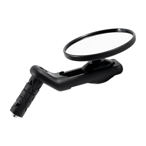 Bike Mirror Handlebar Mount – Adjustable 360 Degree Rotatable Universal Lens, Motorcycles Bar End Mirrors for Cycling, Road, Mountain, Scooter, and Skateboard, Bike Mirror for Safe and View